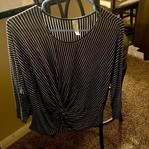 Olive green striped shirt